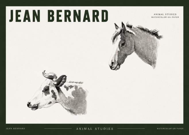 Jean Bernard Animal Studies No2 - Plakat