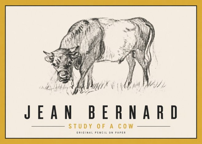 Jean Bernard Study of a Cow II No6 - Plakat