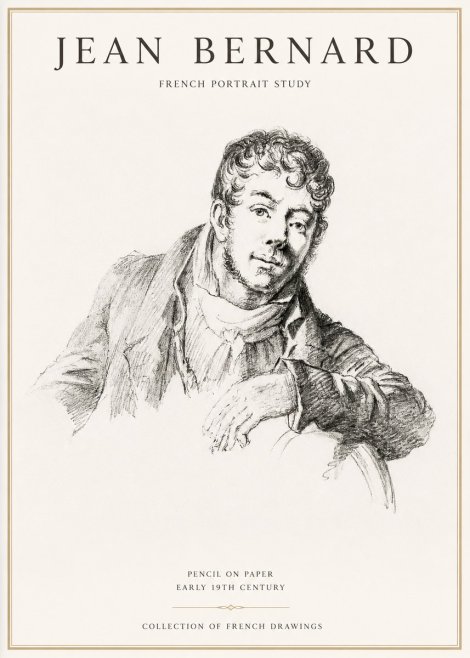 Jean Bernard French Portrait Study No1 - Plakat