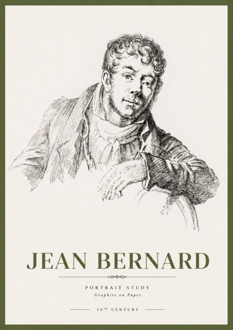 Jean Bernard French Portrait Study No4 - Plakat