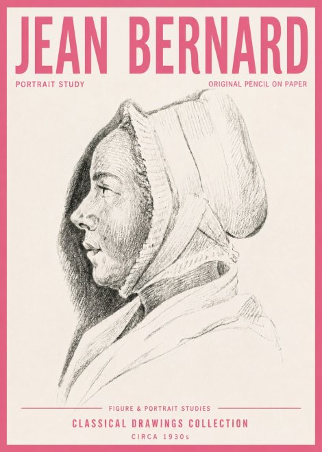 Jean Bernard Portrait Study VI No4 - Plakat
