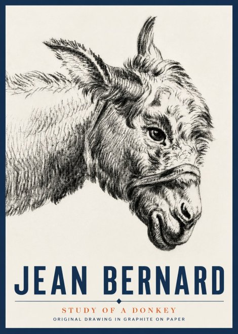 Jean Bernard Study of a Donkey I No5 - Plakat