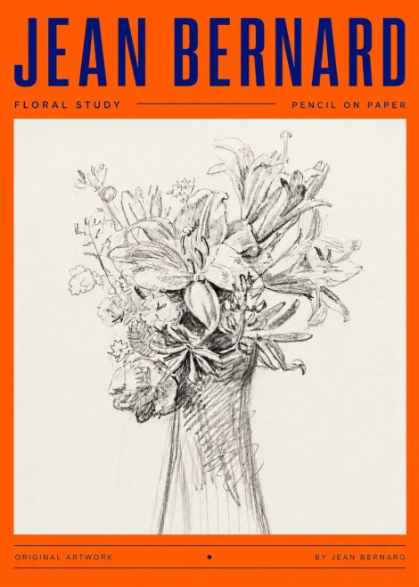 Jean Bernard Bouquet of Lilies No5 - Plakat