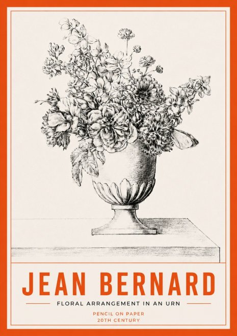 Jean Bernard Floral Arrangement in an Urn No3 - Plakat