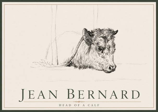 Jean Bernard Study of a Calf I No4 - Plakat
