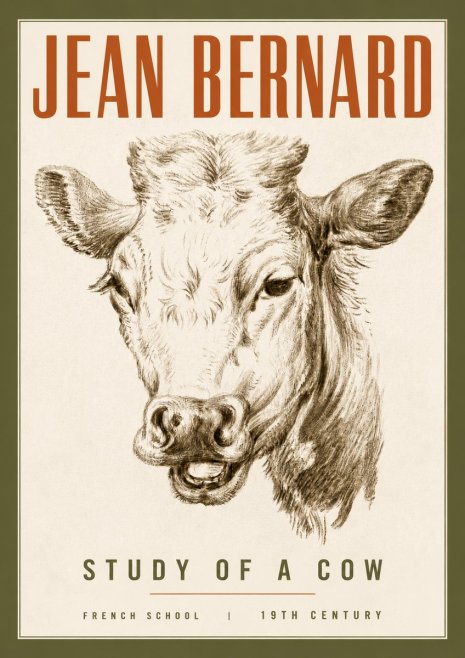 Jean Bernard Study of a Cow IV No4 - Plakat