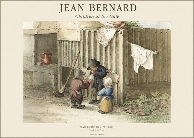 Jean Bernard Children at the Gate No1 - Plakat