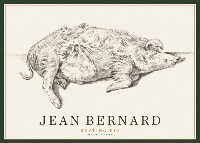 Jean Bernard Study of a Pig I No3 - Plakat