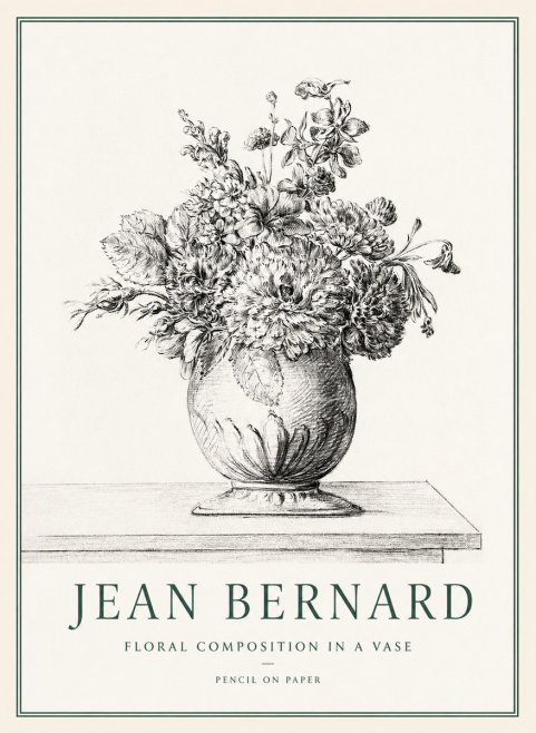 Jean Bernard Floral Composition in a Vase No1 - Plakat