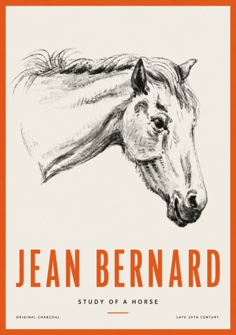 Jean Bernard Study of a Horse VIII No2 - Plakat