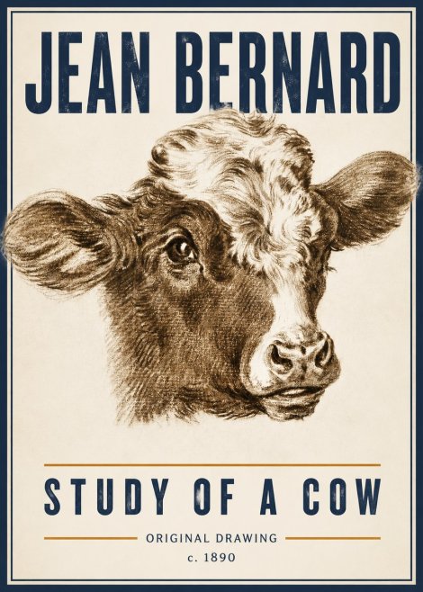 Jean Bernard Study of a Cow VIII No6 - Plakat