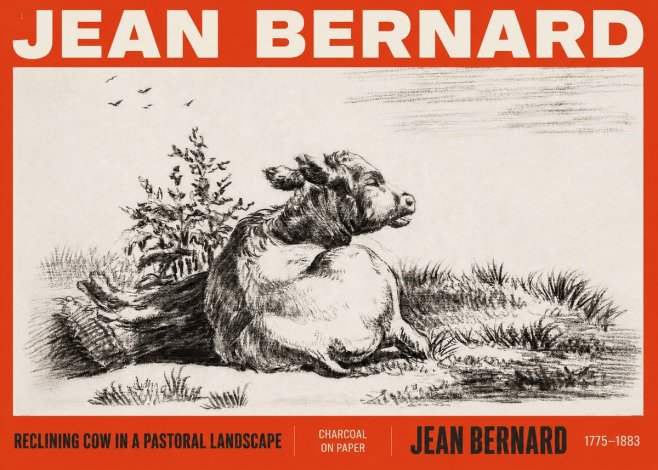 Jean Bernard Study of a Calf III No3 - Plakat