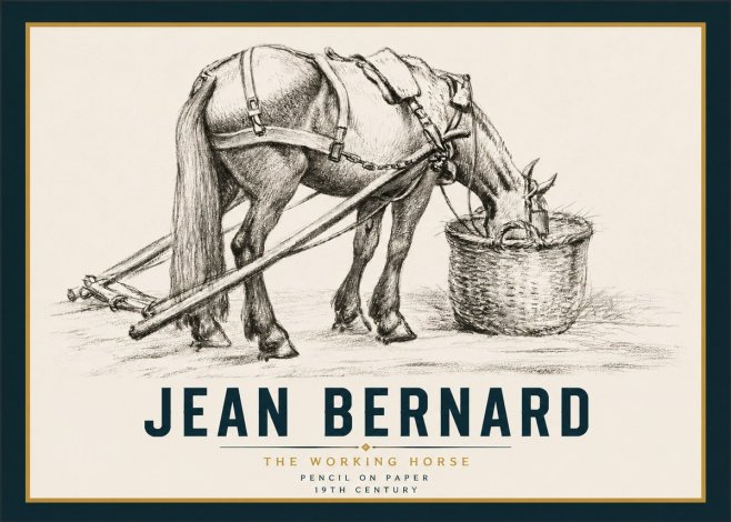 Jean Bernard The Working Horse No4 - Plakat