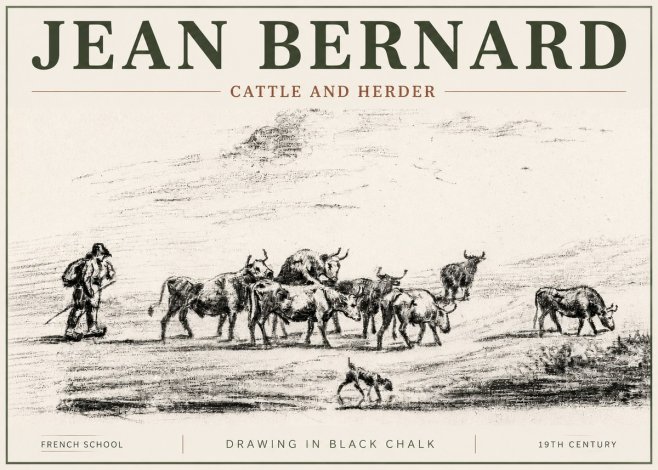 Jean Bernard Cattle and Herder No4 - Plakat