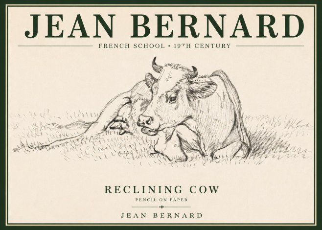 Jean Bernard Reclining Cow III No4 - Plakat
