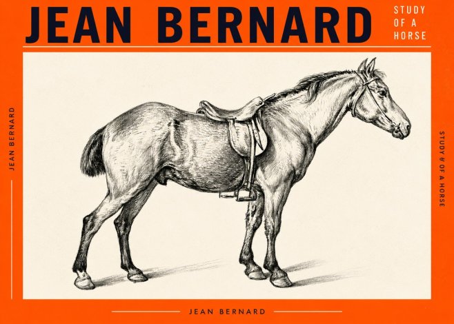 Jean Bernard Study of a Horse X No3 - Plakat