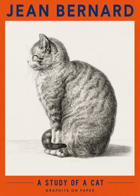 Jean Bernard Cat in Profile No4 - Plakat