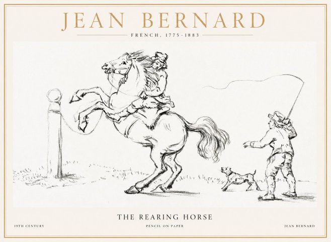 Jean Bernard The Rearing Horse I No1 - Plakat