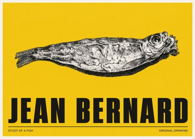 Jean Bernard Study of a Fish V No4 - Plakat