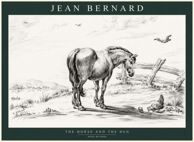 Jean Bernard Horse at the Fence No2 - Plakat