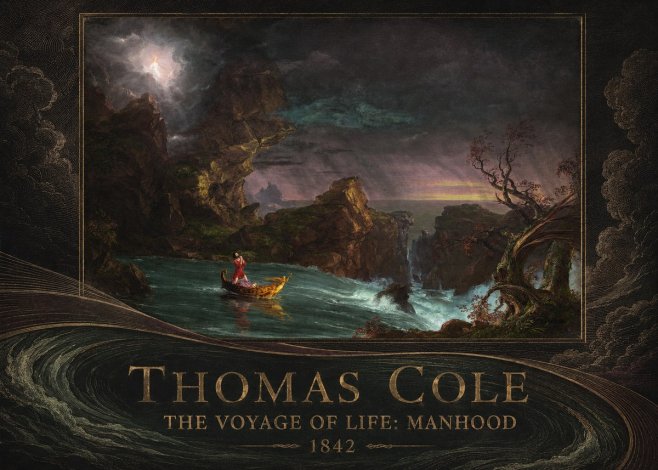 Thomas Cole The Voyage of Life: Manhood II No3 - Plakat