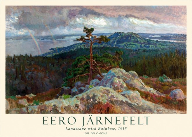 Eero Järnefelt Landscape with Rainbow, 1915 No1 - Plakat