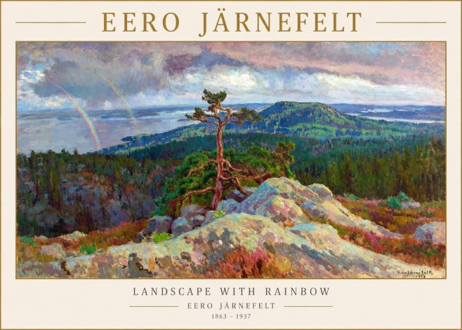 Eero Järnefelt Landscape with Rainbow, 1915 No2 - Plakat