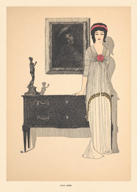 Paul Iribe Woman with Rose No5 - Plakat