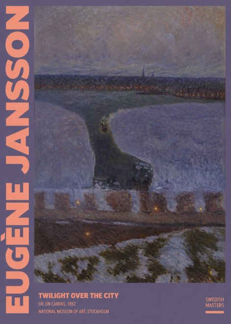 Eugène Jansson Twilight over the City No2 - Plakat