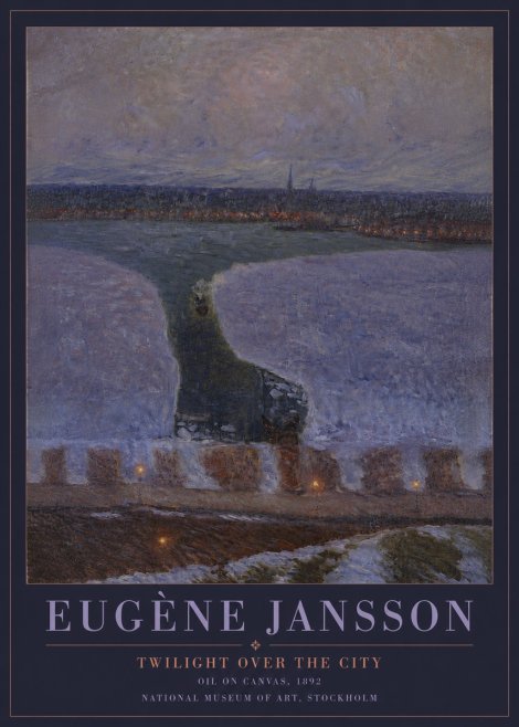 Eugène Jansson Twilight over the City No4 - Plakat