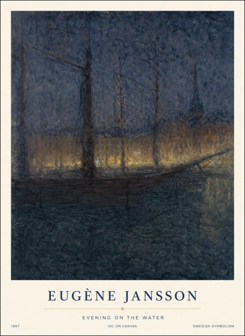 Eugène Jansson Evening on the Water No1 - Plakat