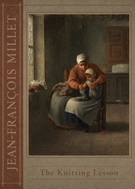 Jean-François Millet The Knitting Lesson II No2 - Plakat