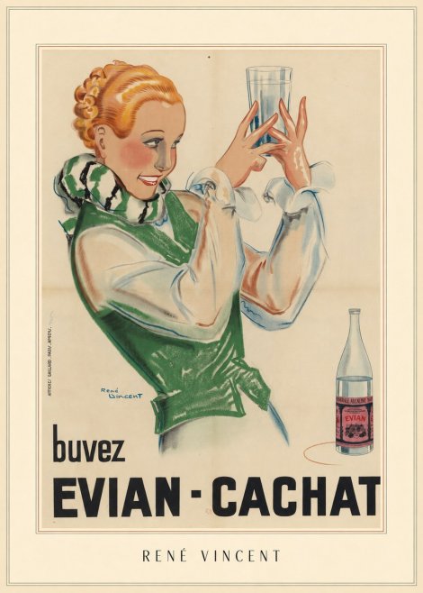René Vincent Evian - Cachat No4 - Plakat