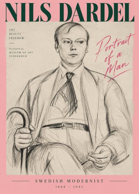 Nils Dardel Portrait of a Man No4 - Plakat