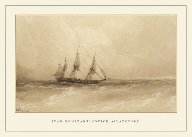 Ivan Konstantinovich Aivazovsky Sailing Ship, 1843 No4 - Plakat