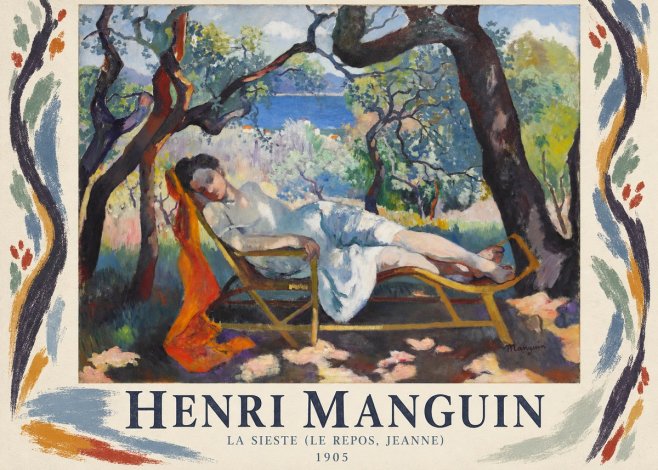 Henri Manguin La Sieste (Le Repos, Jeanne) No1 - Plakat