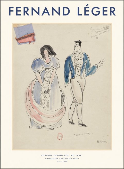 Fernand Léger Costume Design for 'Bolivar' No1 - Plakat
