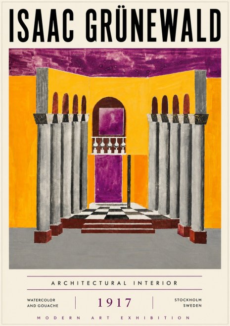 Isaac Grünewald Architectural Interior No6 - Plakat