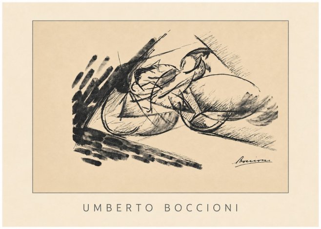 Umberto Boccioni Dynamism of a Cyclist I No4 - Plakat