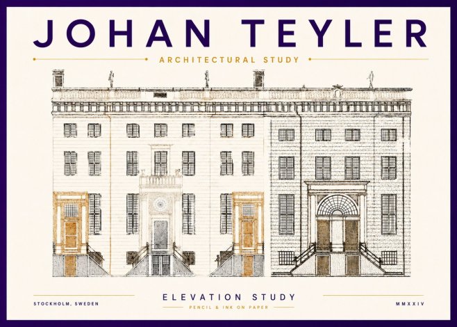 Johan Teyler Elevation Study No6 - Plakat
