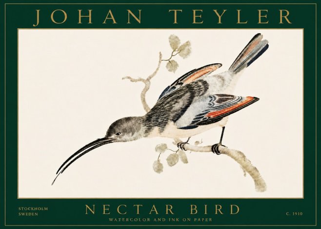 Johan Teyler Nectar Bird No5 - Plakat