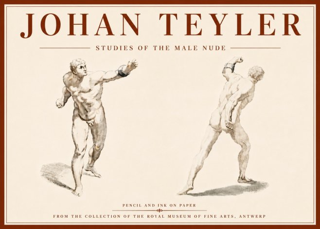 Johan Teyler Studies of the Male Nude No6 - Plakat