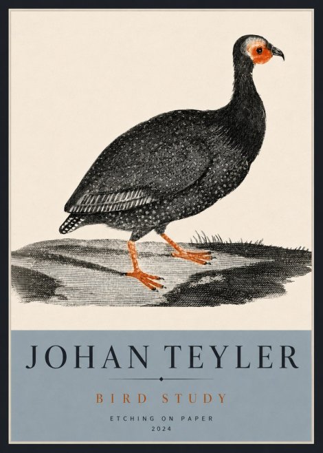 Johan Teyler Bird Study III No4 - Plakat