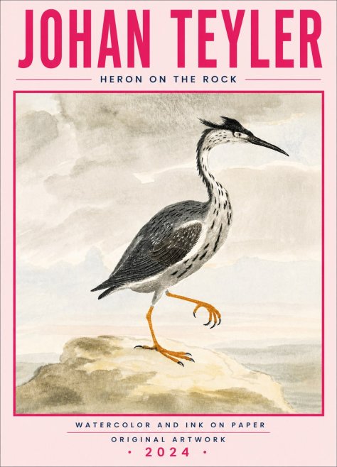 Johan Teyler Heron on the Rock No5 - Plakat