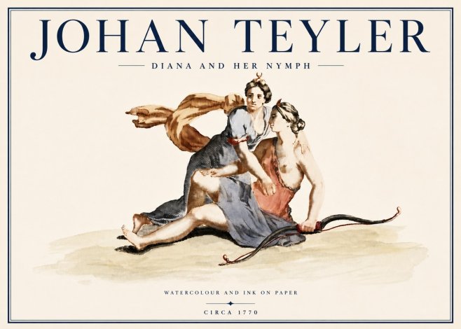 Johan Teyler Diana and Her Nymph No6 - Plakat