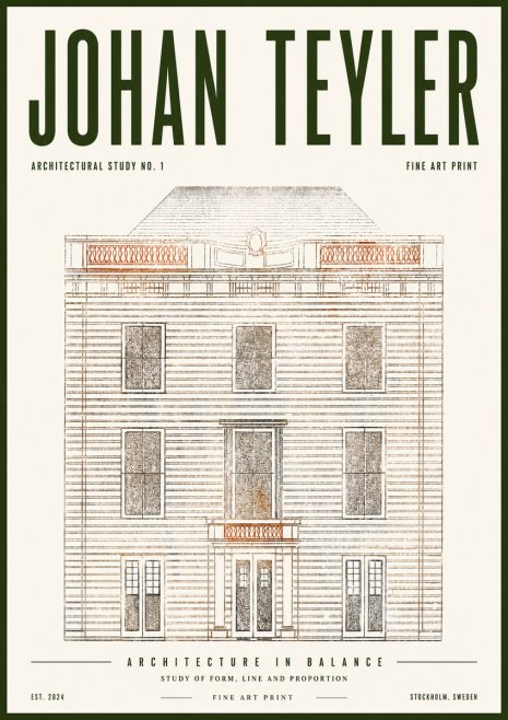 Johan Teyler Architectural Study No. 1 II No5 - Plakat