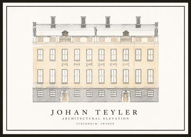 Johan Teyler Architectural Elevation No1 - Plakat