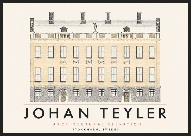 Johan Teyler Architectural Elevation No6 - Plakat