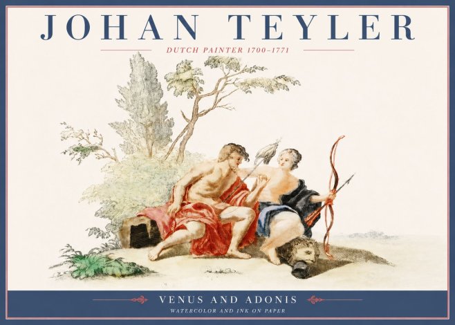 Johan Teyler Venus and Adonis No4 - Plakat