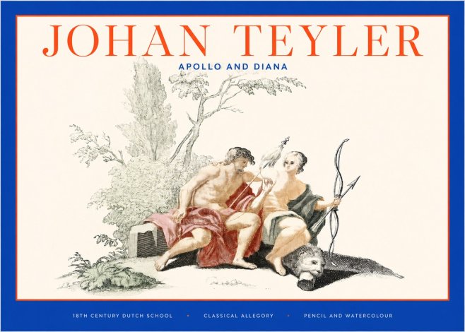 Johan Teyler Classical Study with Cupid and Symbols No6 - Plakat